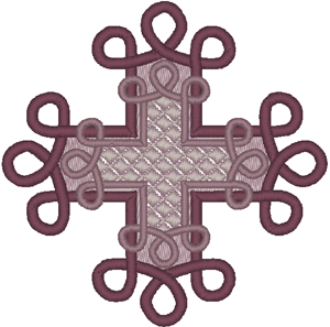 Double Entrailed Cross Embroidery Design