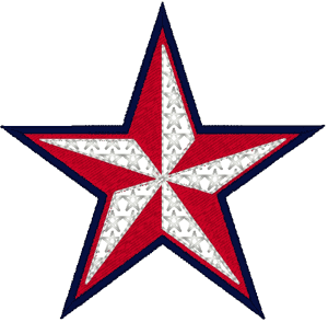 Download Patriotic Star Embroidery Design