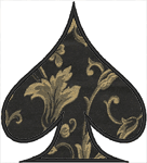 Applique Machine Embroidery Designs: Spades Playing Card Applique