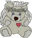 Machine Embroidery Design: Little Bride Heartthrob Teddy Bear