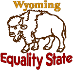 Wyoming: The Equality State Embroidery Design