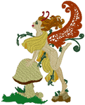 Machine Embroidery Designs: Miriel: The Playful Woodland Fairy