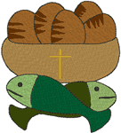 Christian Machine Embroidery Designs: Loaves & Fishes