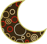 Applique Machine Embroidery Designs: Crescent Moon Applique