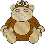 Machine Embroidery Designs: Minibits: Jengo the Chimp