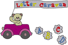 Machine Embroidery Designs: Bear with Banner