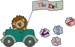 Machine Embroidery Designs: Lion in Car
