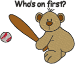 Machine Embroidery Designs: Sports Bears: Baseball