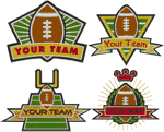 Football Emblems Embroidery Design
