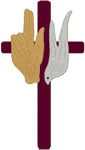 Machine Embroidery Design: Blessing Dove Cross