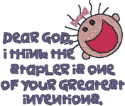 Machine Embroidery Designs: Kid Smarts: Dear God #8