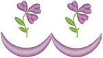 Machine Embroidery Design: Scalloped Floral Repeating Border