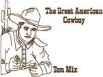 Old Time American Cowboy: Tom Mix Embroidery Design
