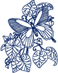Machine Embroidery Designs: Redwork Butterfly 1