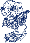Machine Embroidery Designs: Redwork Butterfly 2