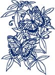 Machine Embroidery Designs: Redwork Butterfly 4