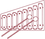 Machine Embroidery Designs: Redwork Xylophone