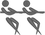 Tug Of War Pictogram Embroidery Design