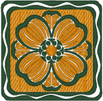 Art Nouveau Framed Floral #1 Embroidery Design