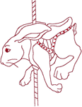 Machine Embroidery Designs: Redwork Carousel Rabbit