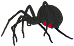 Machine Embroidery Design: Black Widow Spider