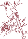 Redwork Kingfisher Embroidery Design
