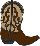 Cowboy Boot Embroidery Design