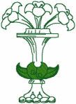 Machine Embroidery Designs: Green Vase 4