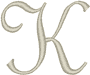 French Script Monogram Alphabet Embroidery Design | WindstarEmbroidery.com