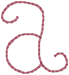Alphabets Machine Embroidery Designs: Rosewater Lowercase A