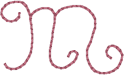 Alphabets Machine Embroidery Designs: Rosewater Lowercase M