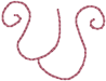 Alphabets Machine Embroidery Designs: Rosewater Lowercase W