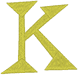 Alphabets Machine Embroidery Designs: Monkey Chunks Alphabet K